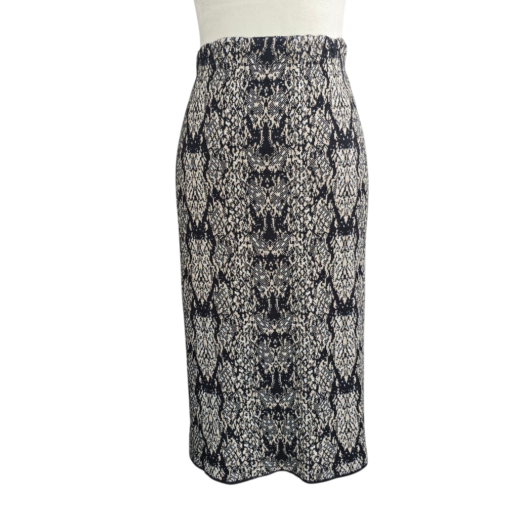 Worthington Black And Gold Sweater Midi Skirt Size Pxl Nwt